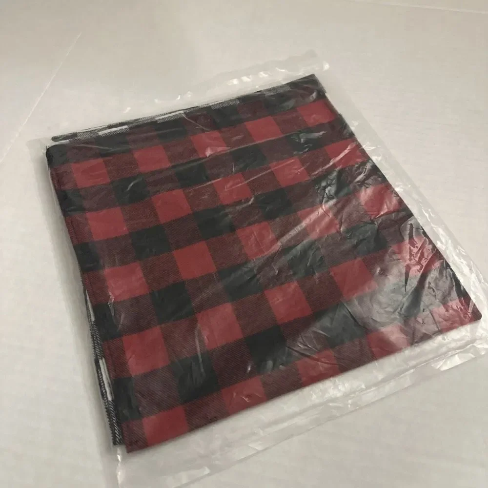 2 (XL) Dog Bandanas Black Red/Black‎ White Plaid Checkered Bandana